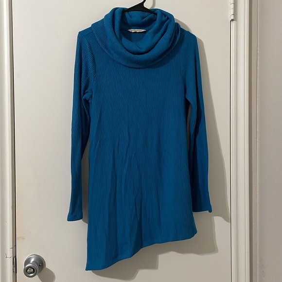 Soft Surroundings Kayla Rib Knit Cowl Neck Tunic Size S - Picture 6 of 9